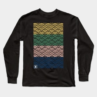 Retro Japanese Clouds Pattern RE:COLOR 16 Long Sleeve T-Shirt
